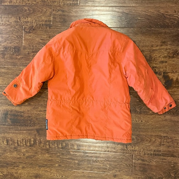 Weatherproof Girls Puffer Coat Thermal Insulation Wind Resistant Orange Large 14 - Picture 9 of 10